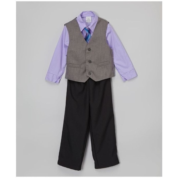 New PERRY ELLIS Four-Piece Vest Set sz 7 Boys Outfit